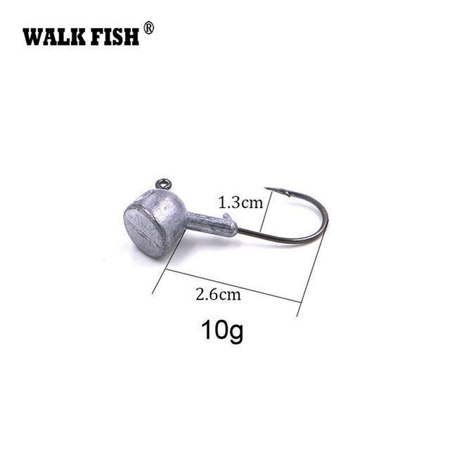Walk Fish 5Pcs/Lot High Quality 3.5G/7G/10G/14G/18G Lead Head Hook Jigs Bait-WALK FISH Official Store-5Pcs 10g-Bargain Bait Box