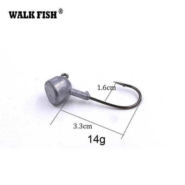 Walk Fish 5Pcs/Lot High Quality 3.5G/7G/10G/14G/18G Lead Head Hook Jigs Bait-WALK FISH Official Store-5Pcs 14g-Bargain Bait Box
