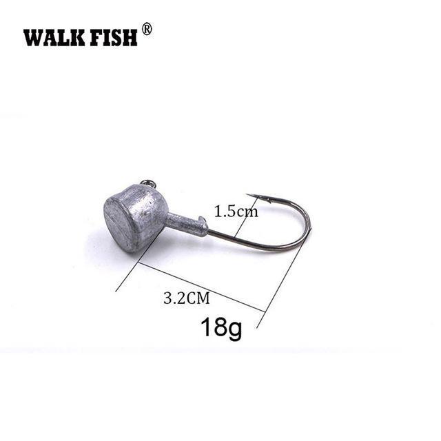 Walk Fish 5Pcs/Lot High Quality 3.5G/7G/10G/14G/18G Lead Head Hook Jigs Bait-WALK FISH Official Store-5Pcs 18g-Bargain Bait Box