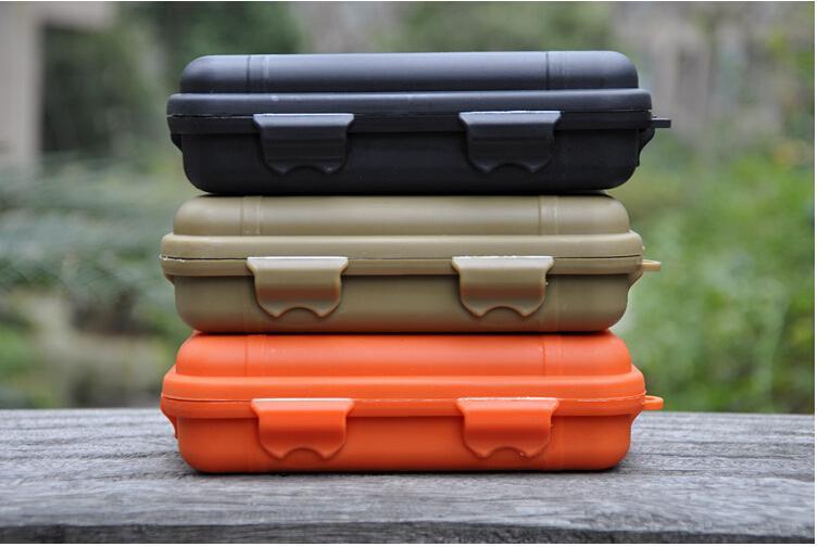 Waterpoor Empty Box Military Outdoor Survival Kit Camping Hiking Gear Edc Tool-Will and Jenny-110mm60mm orange-Bargain Bait Box