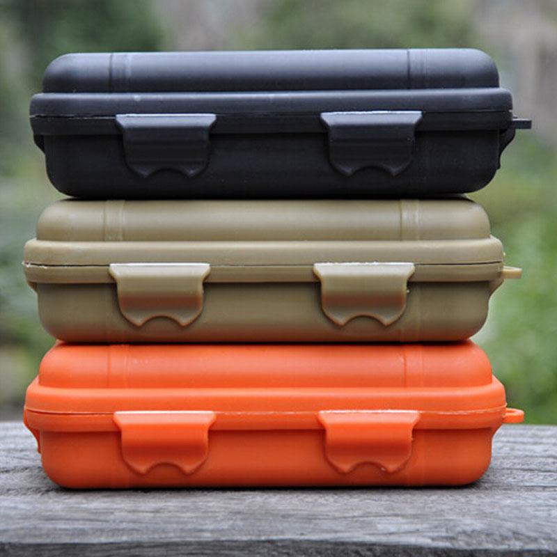 Waterpoor Empty Box Military Outdoor Survival Kit Camping Hiking Gear Edc Tool-Will and Jenny-110mm60mm orange-Bargain Bait Box