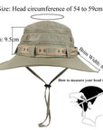 Waterproof Bucket Hat Summer Men Women Boonie Hat Outdoor Uv Protection Wide-Men's Bucket Hats-CAMOLAND Official Store-Army Green-Bargain Bait Box