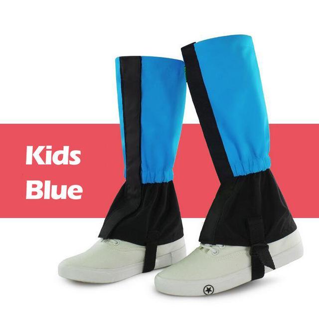 Waterproof Cycling Shoe Cover Men Women Kids Ski Boots Snow Gaiters Outdoor-KingShark Pro Outdoor Sporte Store-Kids Blue-Bargain Bait Box