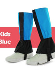 Waterproof Cycling Shoe Cover Men Women Kids Ski Boots Snow Gaiters Outdoor-KingShark Pro Outdoor Sporte Store-Kids Blue-Bargain Bait Box