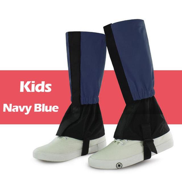 Waterproof Cycling Shoe Cover Men Women Kids Ski Boots Snow Gaiters Outdoor-KingShark Pro Outdoor Sporte Store-Kids Navy Blue-Bargain Bait Box