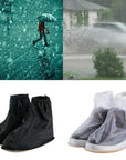 Waterproof Cycling Shoes Covers Reusable Ankle Boots Cover Thicker Non-Slip-Tim flashlight-White-M-Bargain Bait Box