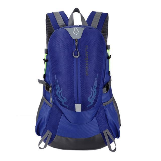 Waterproof Nylon Men Women Backpack Sports Bag Unisex Travel Bag Mountain-Agreement-Bright Blue-Bargain Bait Box