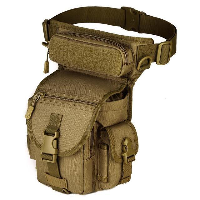 Waterproof Nylon Tactical Drop Leg Bag Molle System Hunting Tool Waist Pack Belt-ettosports Store-brown-Bargain Bait Box