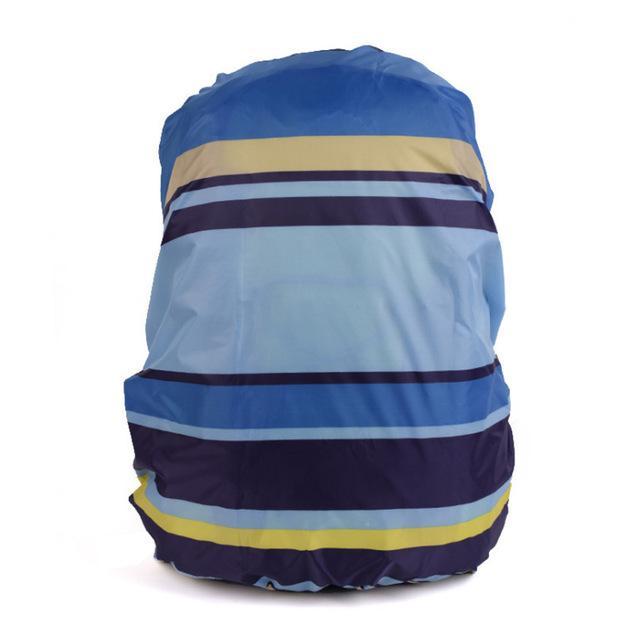 Waterproof Rain Cover Backpack Raincoat Suit For 18-25L Hiking Outdoor Bag-ye zhan yin qi shi-Blue stripes-Bargain Bait Box