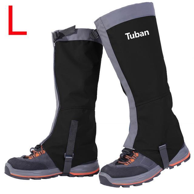 Waterproof Snow Skiing Boots Gaiters Men Women Shoes Cover Outdoor Sport-HimanJie Store-Black L-Bargain Bait Box