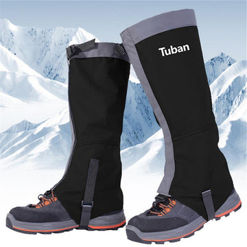 Waterproof Snow Skiing Boots Gaiters Men Women Shoes Cover Outdoor Sport-HimanJie Store-Black M-Bargain Bait Box