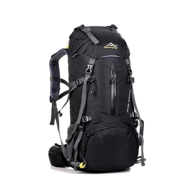 Waterproof Travel Hiking Backpack 50L, Sports Bag For Women Men, Outdoor Camping-VEQSKING Outdoor Store-Black-Bargain Bait Box