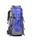 Waterproof Travel Hiking Backpack 50L, Sports Bag For Women Men, Outdoor Camping-VEQSKING Outdoor Store-Bule-Bargain Bait Box