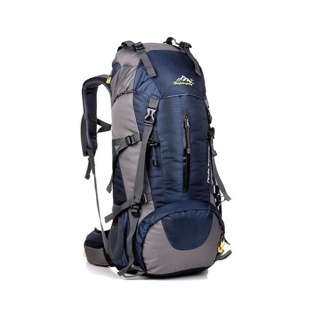 Waterproof Travel Hiking Backpack 50L, Sports Bag For Women Men, Outdoor Camping-VEQSKING Outdoor Store-Dark blue-Bargain Bait Box