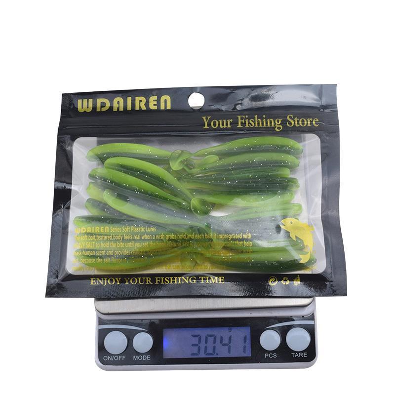 Wdairen 20Pcs/Pack Soft Fishing Lure T Tail 6Cm 1.5G Plastic Wobblers Worm-WDAIREN KANNI Store-A-Bargain Bait Box