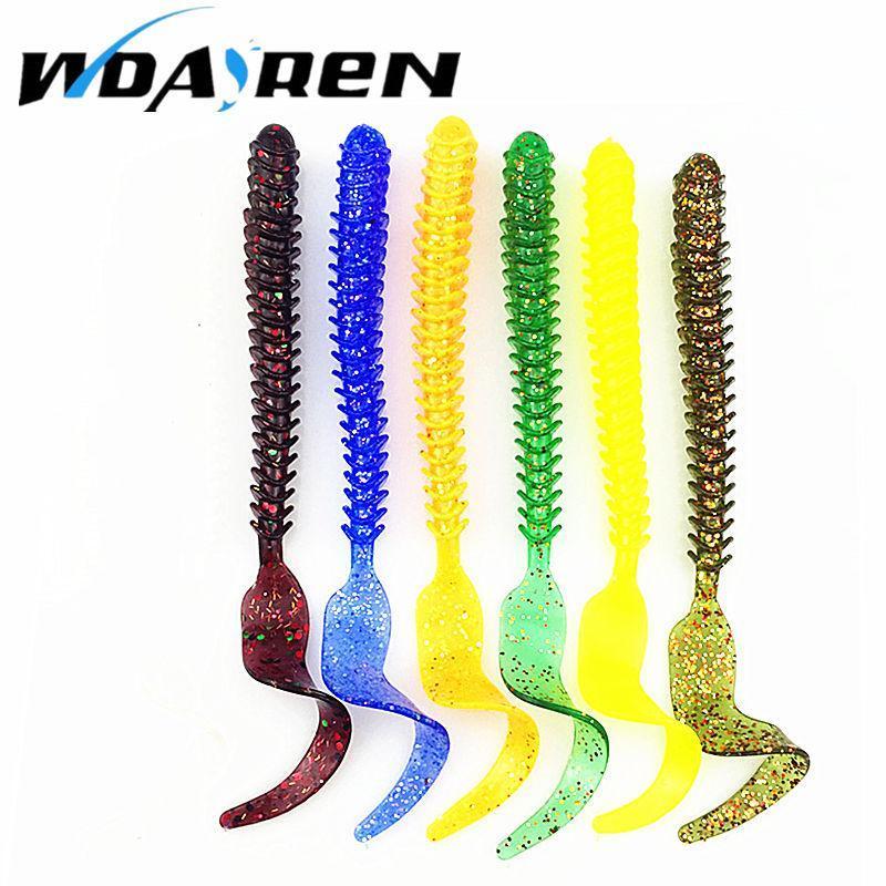 Wdairen 5Pcs/Lot 3G 100Mm Curly Tail Soft Lure Long Curly Tail Fishing Lure-WDAIREN KANNI Store-A-Bargain Bait Box