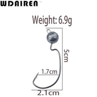 Wdairen 5Pcs/Lot Crank Jig Head Hook 3.5G 5G 7G Fishing Hook Lead Jig Lure-WDAIREN fishing gear Store-3.5g-Bargain Bait Box