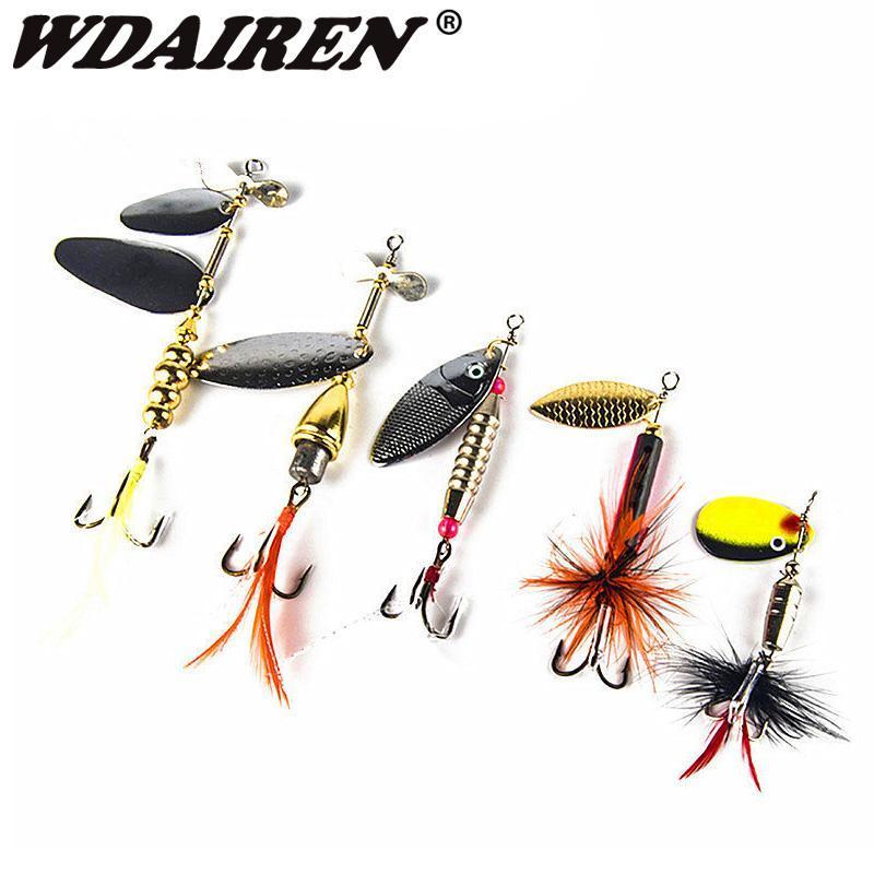 Wdairen 5Size Carp Fishing Lure Spoon Bait Sequin Bass Isca Artificial Spinner-WDAIREN KANNI Store-A-Bargain Bait Box