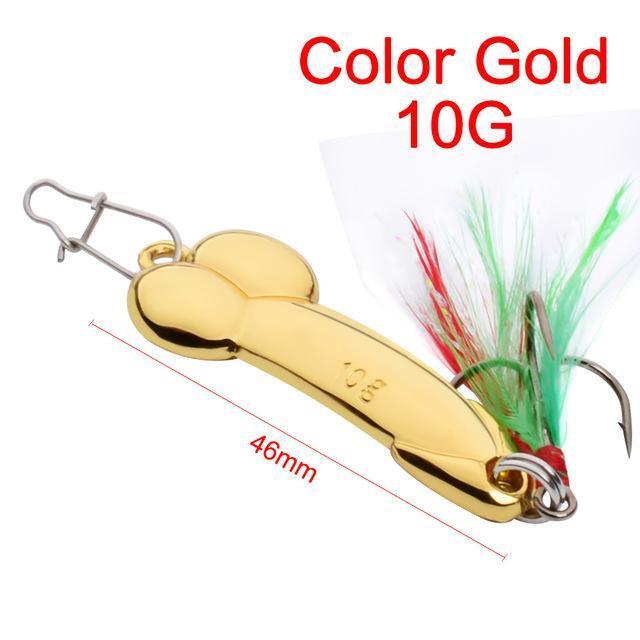 Wdairen Dd Metal Spoon Fishing Lure Feather Hook 5G 10G 15G Silver Gold Metal-WDAIREN fishing gear Store-10g J-Bargain Bait Box