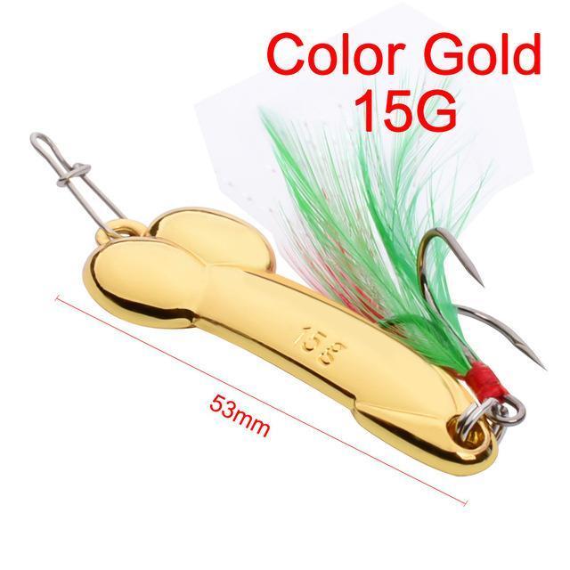 Wdairen Dd Metal Spoon Fishing Lure Feather Hook 5G 10G 15G Silver Gold Metal-WDAIREN fishing gear Store-15g J-Bargain Bait Box