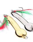 Wdairen Dd Metal Spoon Fishing Lure Feather Hook 5G 10G 15G Silver Gold Metal-WDAIREN fishing gear Store-5g J-Bargain Bait Box