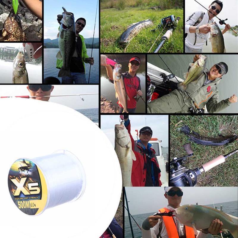 Wear-Resistance 500M/1640Ft Transparent Fishing Line Strong Nylon String-happyeasybuy01-1.0-Bargain Bait Box