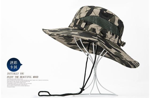 Wearzone Unisex Boonie Mesh Sun Hat Fishing Hat Bucket Hat-Hats-Bargain Bait Box-Camo Khaki-Bargain Bait Box