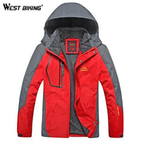 West Biking Men Winter Waterproof Windproof Hooded Jacket Outdoor Sport Warm-WEST BIKING Cycling Equipment Co., Ltd.-big red-L-Bargain Bait Box