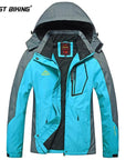 West Biking Winter Waterproof Windproof Hooded Jacket Warm Plus Size Outdoor-WEST BIKING Cycling Equipment Co., Ltd.-blue-L-Bargain Bait Box