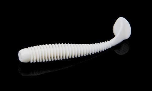 White T Tail Soft Worm 50Mm 0.6G Screw Paddle Tail Soft Bait 12Pcs/Lot Fat Swing-Unrigged Plastic Swimbaits-Bargain Bait Box-Bargain Bait Box