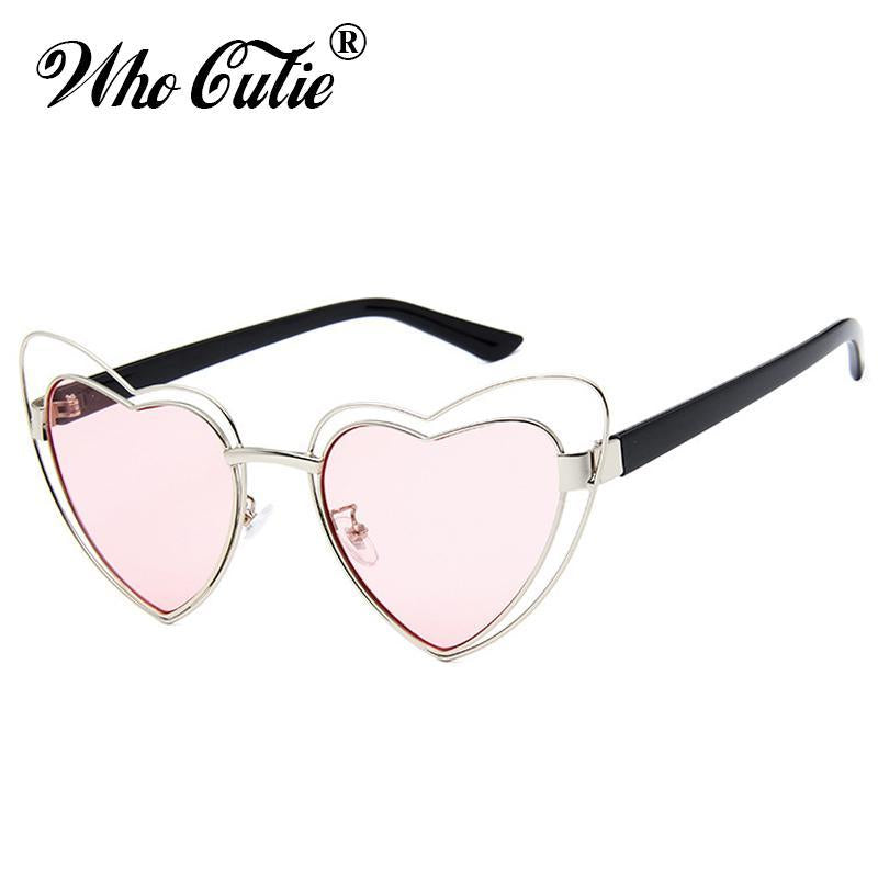 Who Cutie Love Heart Shape Sunglasses Women Wire Metal Frame Vintage-Sunglasses-WHO CUTIE Official Store-C1 gold gray-Bargain Bait Box