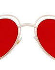 Who Cutie Love Heart Shape Sunglasses Women Wire Metal Frame Vintage-Sunglasses-WHO CUTIE Official Store-C5 red-Bargain Bait Box