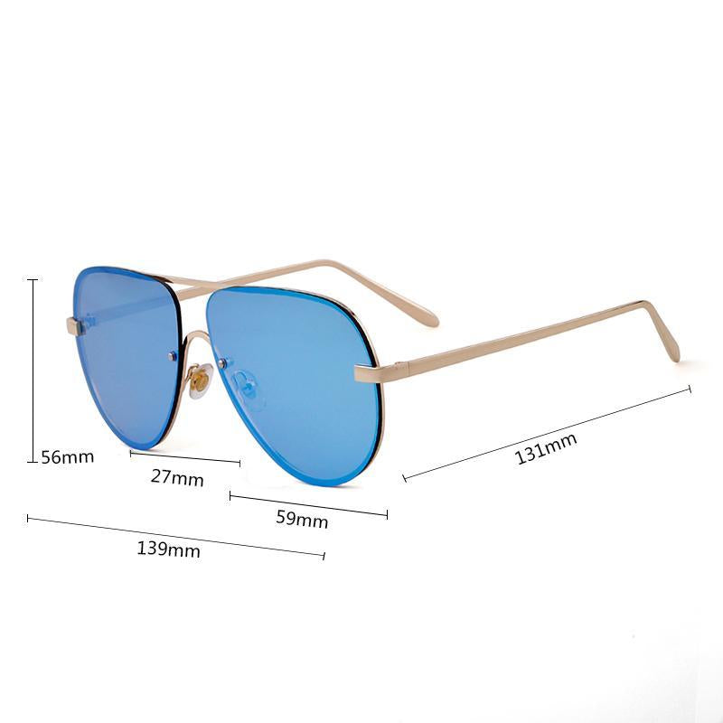 Who Cutie Rimless Aviator Sunglasses Men Women Fashion Colotful Lens-Sunglasses-WHO CUTIE Official Store-C1-Bargain Bait Box