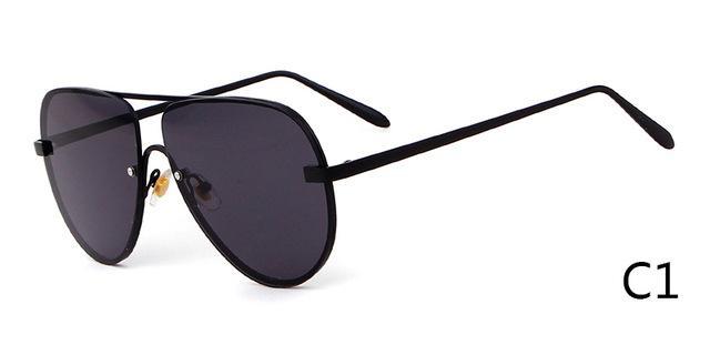 Who Cutie Rimless Aviator Sunglasses Men Women Fashion Colotful Lens-Sunglasses-WHO CUTIE Official Store-C1-Bargain Bait Box