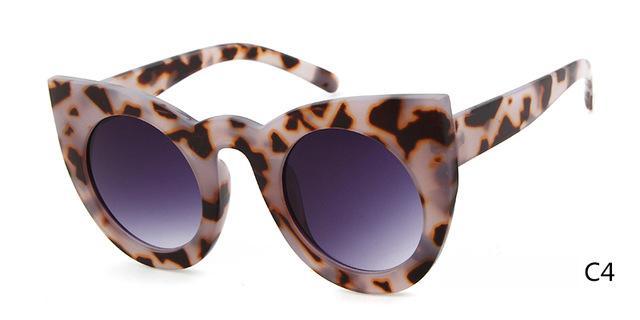 Who Cutie Round Cat Eye Sunglasses Women Brand Designer 90S Vintage White-Sunglasses-WHO CUTIE Official Store-C4-Bargain Bait Box