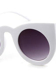 Who Cutie Round Cat Eye Sunglasses Women Brand Designer 90S Vintage White-Sunglasses-WHO CUTIE Official Store-C6-Bargain Bait Box