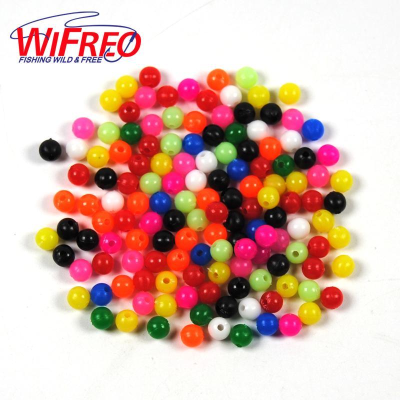 Wifreo 200Pcs Multiple Color Mixed Fishing Rigging Plastic Beads Stops For-Wifreo store-4mm 200pcs mix-Bargain Bait Box