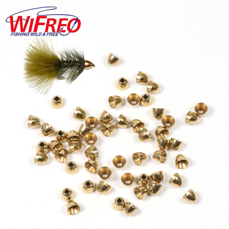 Wifreo 30Pcs 5.5Mm Brass Cone Head For Slamon Fishing Tube Fly Streamer Fly-Wifreo store-Bargain Bait Box
