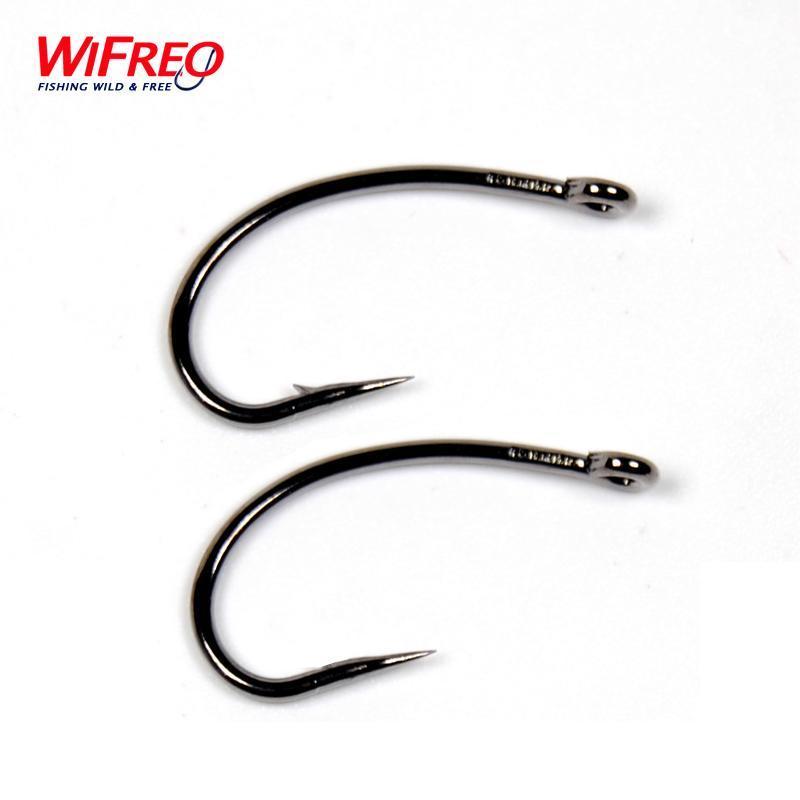 Wifreo [50Pcs] High Carbon Steel Carp Fishing Hook Barb And Barbless Saltwater-Wifreo store-With Barb-10-Bargain Bait Box