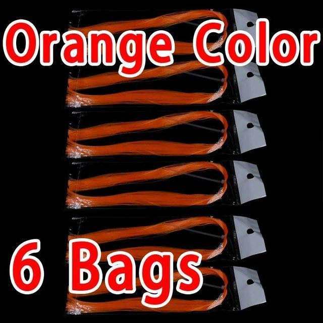 Wifreo 6Bag Fly Tying Luminescent Minnow Fiber Ep Glowing Material For Fishing-Wifreo store-6bag orange-Bargain Bait Box