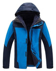 Winter 3In1 Outdoor Jacket Men Skiing Trekking Coat Windstopper Waterproof-CIKRILAN Official Store-Blue-S-Bargain Bait Box