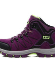 Winter High Top Hiking Shoes Women Outdoor Waterproof Hiking Shoes Mountain-HappyStreet Store-Purple-5-Bargain Bait Box