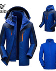 Winter Jacket Women Outdoor Hiking 3 In 1 Men Fleece Coat Couples Sport-Leisure Lifestyle Store-MEN BLACK-M-Bargain Bait Box