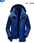 Winter Jacket Women Outdoor Hiking 3 In 1 Men Fleece Coat Couples Sport-Leisure Lifestyle Store-MEN BLUE-M-Bargain Bait Box