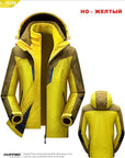 Winter Jacket Women Outdoor Hiking 3 In 1 Men Fleece Coat Couples Sport-Leisure Lifestyle Store-MEN YELLOW-M-Bargain Bait Box
