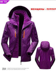 Winter Jacket Women Outdoor Hiking 3 In 1 Men Fleece Coat Couples Sport-Leisure Lifestyle Store-WOMEN PURPLE-M-Bargain Bait Box