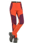 Winter Men Women Hiking Pants Outdoor Softshell Trousers Waterproof-Mountainskin Outdoor-Women Orange-Asian Size S-Bargain Bait Box