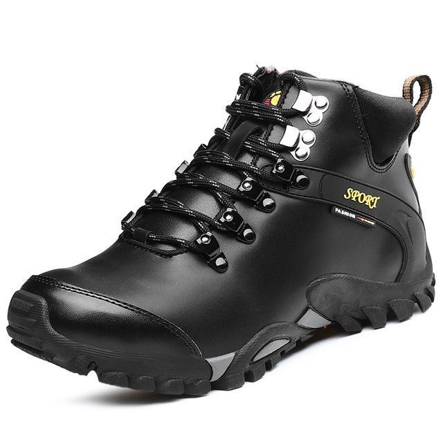 Winter Outdoor Genuine Leather Hiking Shoes Men Brand Breathable Plush Lining-BODAO ONLINE SHOPPING Store-no plush 388a a-5.5-Bargain Bait Box