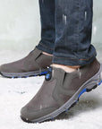 Winter Outdoor Trekking Boots Men Slip On Mountain Climbing Sneakers-ifrich Official Store-lan se dan xie-6.5-Bargain Bait Box