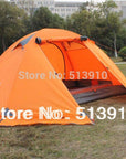 Winter Tent With Snow Skirt!2-3Persons Aluminum Pole Double Layer Double Door-Sissi's outdoor store-orange-Bargain Bait Box